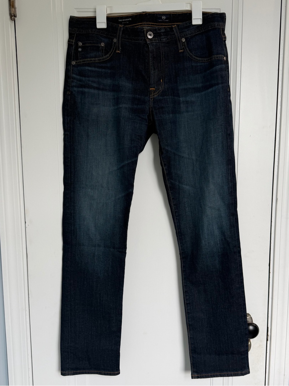 AG Adriano Goldschmied The Graduate Tailored Leg Jeans 33x32 Dark Wash Denim